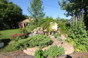 On farm replica  of Grotto of the Blessed Mother, Midnapore 1961. Built 1994 by husband, Bill. 